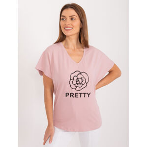 Ružové tričko s potlačou FA-BZ-9343.38-pink Veľkosť: ONE SIZE