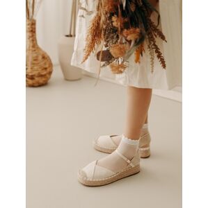 Biele dievčenské silonkové ponožky Fiore Y1000 Clarie Veľkosť: ONE SIZE, Barva: Bílá