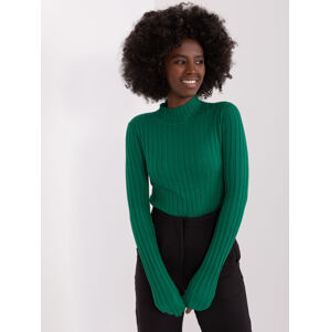 Tmavozelený mäkký sveter PM-SW-9747.09-dark green Veľkosť: S/M