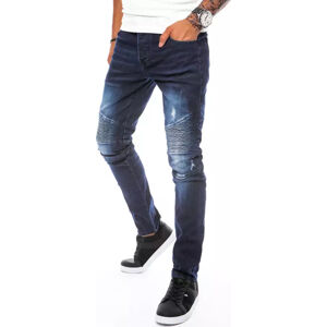 Tmavomodré džínsy so štýlovým prešívaním UX3804 Veľkosť: 33