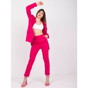 Fuchsiové dámske nohavice Hidalgo s elastickým pásom -DHJ-SP-13926.02-fuchsia pink Veľkosť: XL