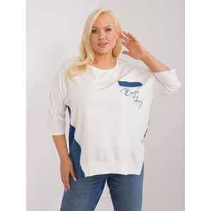 Biele tričko s modrými detailmi RV-BZ-9409.42-white Veľkosť: ONE SIZE