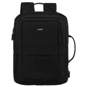 Peterson Čierny športový batoh s USB portom PTN 77706 Veľkosť: ONE SIZE