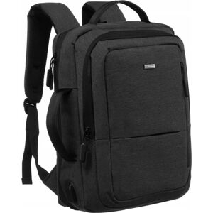 Peterson Tmavosivý športový batoh s USB portom PTN 77706 Veľkosť: ONE SIZE