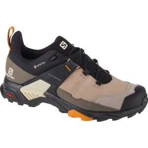 Čierno-béžové kožené turistické topánky Salomon X Ultra 4 Leather GTX 414534 Veľkosť: 48