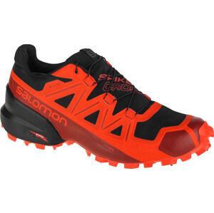 Červené pánske trekkingové topánky Salomon Spikecross 5 GTX 408082 Veľkosť: 42 2/3