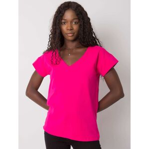 Ružové tričko s výstrihom na chrbte RV-BZ-6928.36-fuchsia Veľkosť: M