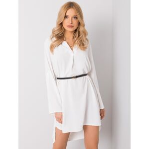 Biele košeľové elegantné šaty DHJ-SK-5766.18X-white Veľkosť: ONE SIZE