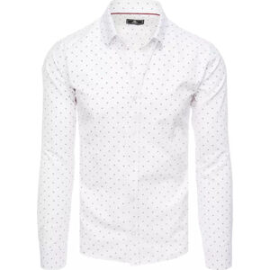Biela pánska vzorovaná košeľa DX2450 Veľkosť: L