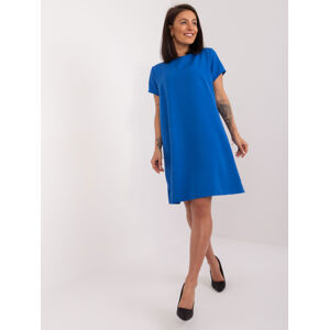 Modré mini šaty s mašľou na chrbte -WN-SK-8271.99-ciemny niebieski Veľkosť: S