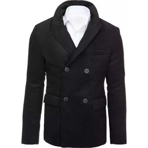Čierny pánsky kabát CX0433 Veľkosť: L