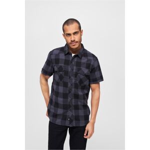 Brandit Checkshirt Halfsleeve black/grey - M