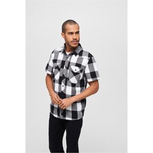 Brandit Checkshirt Halfsleeve white/black - S