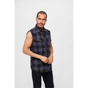 Brandit Checkshirt Sleeveless black/grey - 3XL