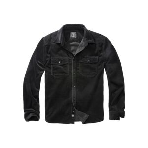 Brandit Corduroy Classic Shirt Long Sleeve black - 7XL