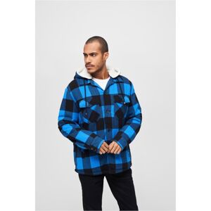 Brandit Lumberjacket Hooded black/blue - M