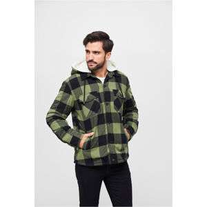 Brandit Lumberjacket Hooded black/olive - L
