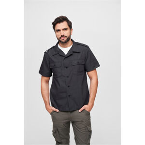 Brandit US Shirt Ripstop shortsleeve black - 7XL