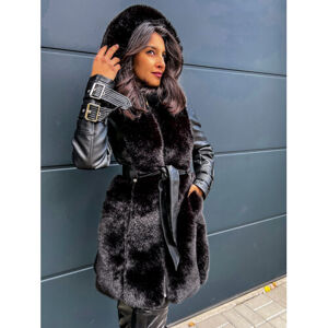 Koženková zimná bunda s kožušinkou LENITA* veľkosť: L
