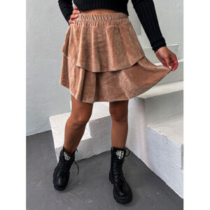 Zamatová mini sukňa s gumeným pásom SELAH veľkosť: one size