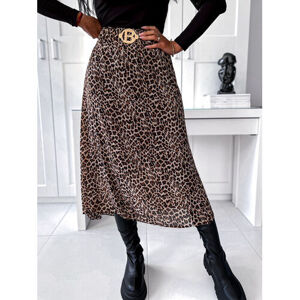 Leopardia sukňa s opaskom MORANA veľkosť: one size
