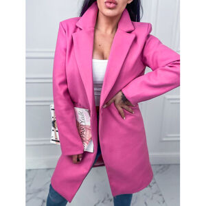Ružový vlnený kabát EMELIA veľkosť: one size