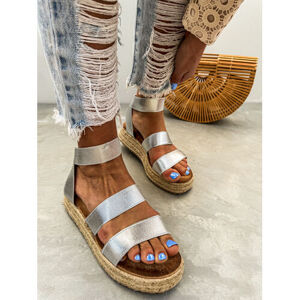 Strieborné dámske sandále RUTHELLE veľkosť: 38