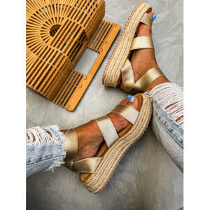 Zlaté dámske sandále RUTHELLE veľkosť: 39