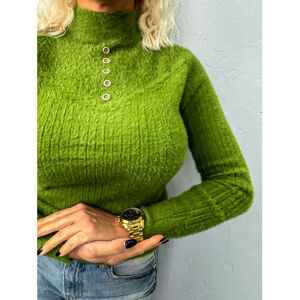 Mäkučký zelený pulóver SANNY  veľkosť: one size