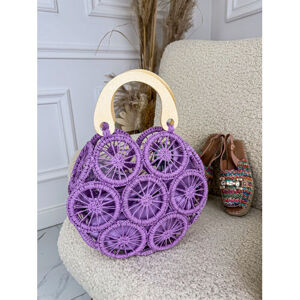 Prútená kabelka LOLA farba: purple
