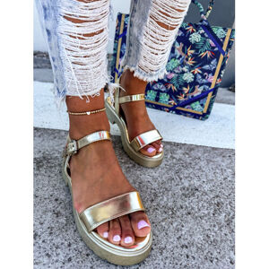 Zlaté dámske sandále JAYA veľkosť: 38
