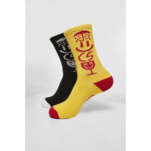 Cayler & Sons Iconic Icons Socks 2-Pack black/yellow - 39–42