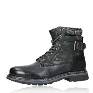 Dockers pánske kožené členkové topánky na zips - čierne - 43