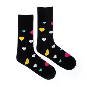 Ponožky Feetee Hearts black