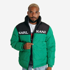 Obojstranná Zimná bunda Karl Kani Retro Block Reversible Puffer Jacket green/black/white - S