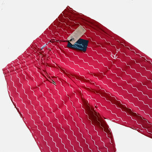 Tepláky Karl Kani Small Signature Ziczac Pinstripe Relaxed Fit Sweatpants dark red/off white - 2XL