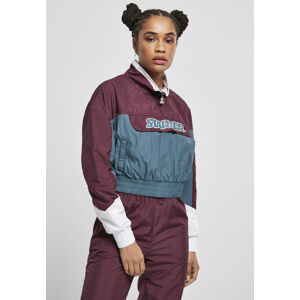 Ladies Starter Colorblock Pull Over Jacket darkviolet/teal - XS