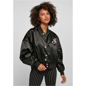 Ladies Starter Satin College Jacket black - XL