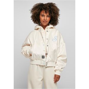 Ladies Starter Satin College Jacket palewhite - S