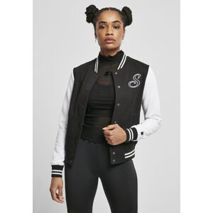 Ladies Starter Sweat College Jacket black/white - M