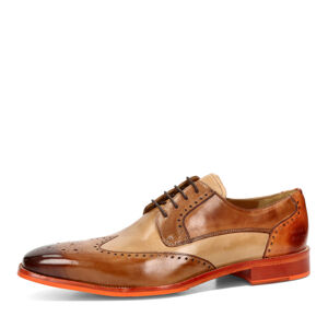 Melvin & Hamilton pánske luxusné spoločenské topánky s koženou podošvou - hnedé - 42