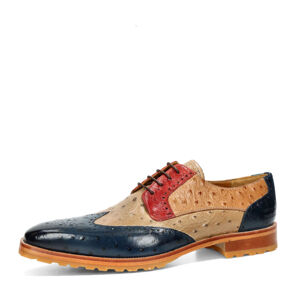 Melvin & Hamilton pánske luxusné spoločenské topánky s koženou podošvou - viacfarebné - 41