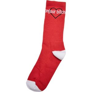 Mr. Tee Bonjour Bitches Socks 3-Pack black/white/red - 35–38