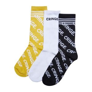 Mr. Tee Cringe Socks 3-Pack black/white/yellow - 39–42