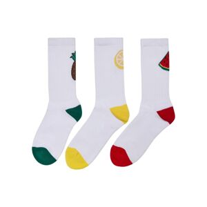 Mr. Tee Fancy Fruit Socks 3-Pack white/multicolor - 47–50