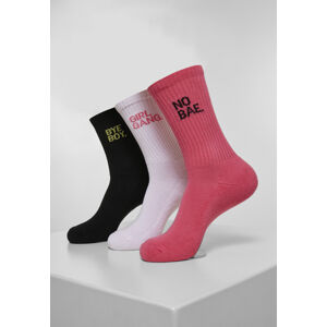 Mr. Tee Girl Gang Socks 3-Pack pink/wht/blk - 43–46