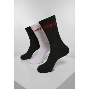 Mr. Tee Kebab Socks 3-Pack black/white - 35–38