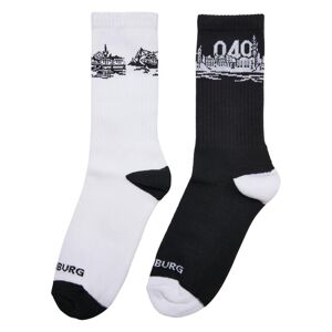Mr. Tee Major City 040 Socks 2-Pack black/white - 47–50