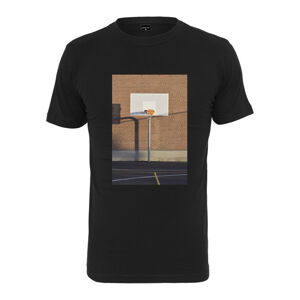 Mr. Tee Pizza Basketball Court Tee black - L