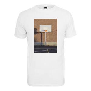 Mr. Tee Pizza Basketball Court Tee white - L